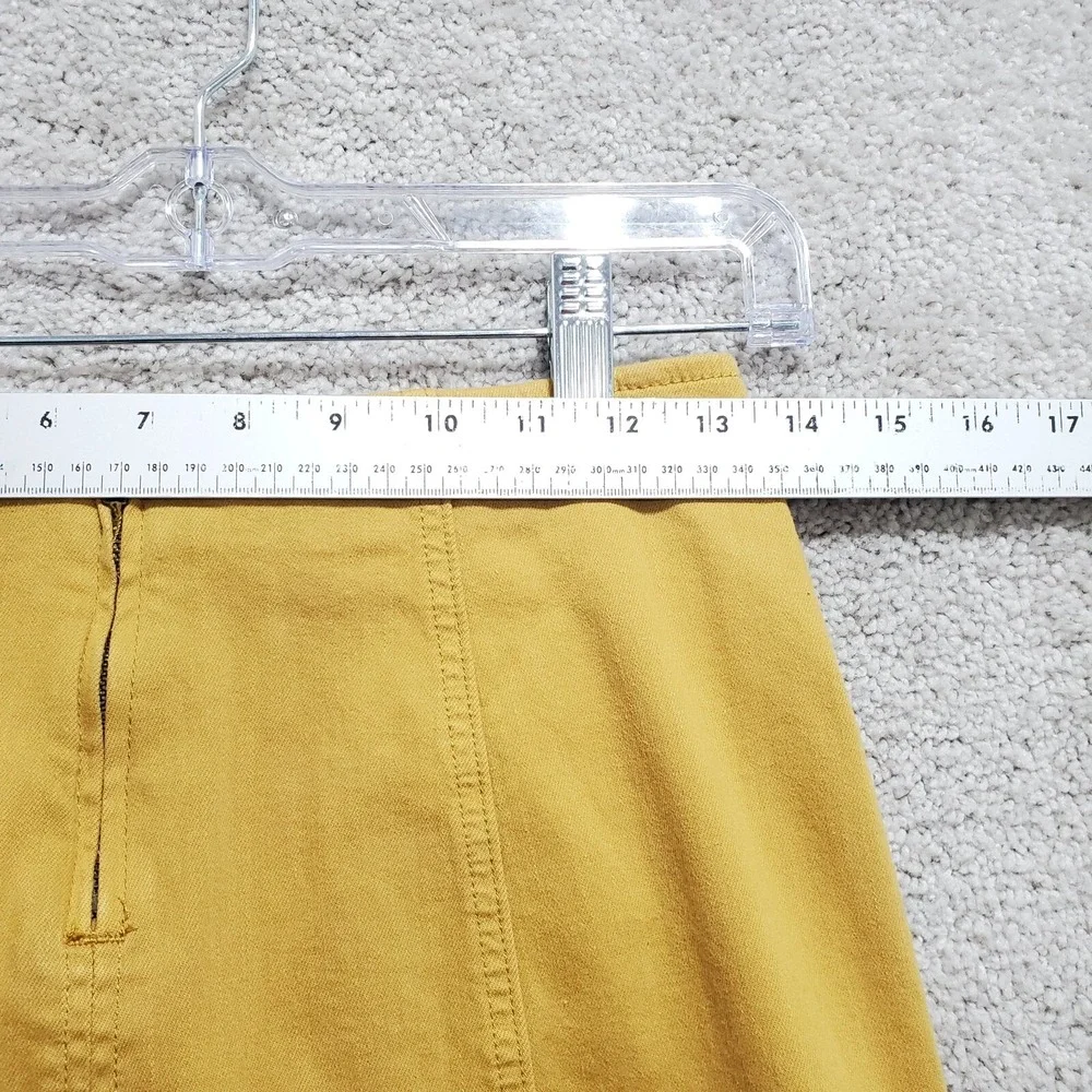 Pacsun Mini Skirt Women's 25 Retro‎ Mustard Cotton Stretch Pockets Performance